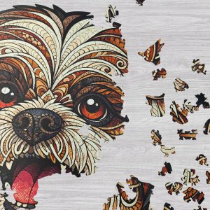 Mruu&Pruu Puzzle Drewniane Shih Tzu Uroczy Piesek 400 el. 3 mm Układanka drewniana 8