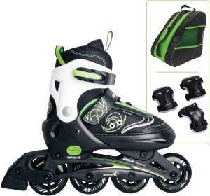 Rolki Muuwmi Muuwmi Adjustable Children's Inline Skates Size 33-36 (green/black, including protector set size S) 2