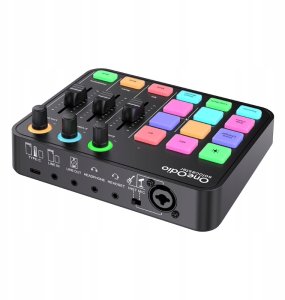 Mikrofon OneOdio Mikser Audio i Karta dźwiękowa OneOdio Solocaster 4