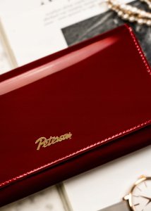 Peterson Duży czerwony portfel damski na zatrzask RFID BC-42100 4