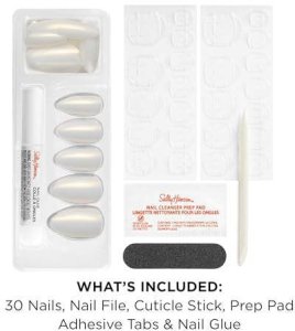 Sally Hansen SALLY HANSEN_Salon Effects Perfect Press On sztuczne paznokcie samoprzylepne Only Have Ice For You 30szt 2