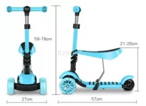 Polesie Hulajnoga trójkołowa dla dzieci jeździk dziecięca niebieska 3