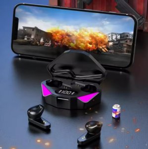 Słuchawki Fineblue Słuchawki dokanałowe douszne gamingowe bluetooth przenośne czarne X15 4