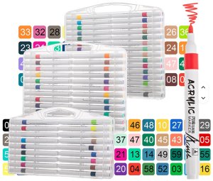 Markery akrylowe zestaw pisaki flamastry mazaki 60szt 3