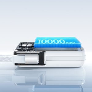 Powerbank Joyroom Powerbank Joyroom JR-PBF27 Pro 10000mAh 30W z wbudowanym kablem USB-C i dodatkowym dwukierunkowym kablem USB-C - Lightning - biały 4