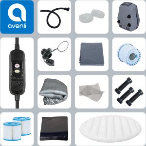 Avenli Spa ogrodowe, jacuzzie pompowane AVENLI NICE 6 osobowe 240x70 silver 48