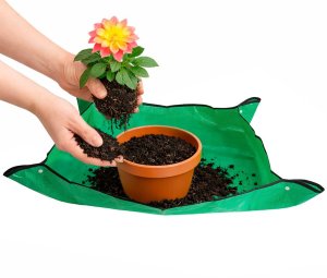 4iQ Group Mata do przesadzania kwiatów roślin podkładka składana ogrodowa 74x100 cm 2