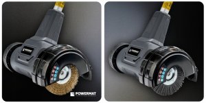 Powermat KRAWĘDZIARKA ELEKTRYCZNA 800W DO USUWANIA CHWASTÓW MCHU Z KOSTKI 2 SZCZOTKI 6