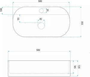 Umywalka Rea Umywalka nablatowa Rea Marcela 50 Saturn 7