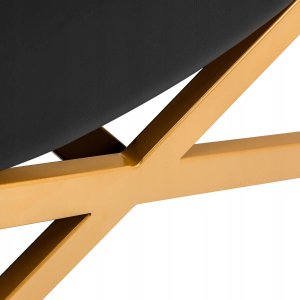 Activeshop Fotel zabiegowy do rzęs Sillon Alba czarny ze złotą podstawą 10