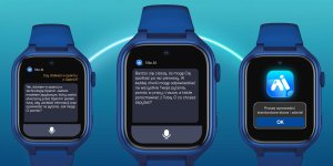 Active Band STELIO Smartwatch dla dzieci Junior Pro AI 4G ST-SWJ102-NB granatowy SIM, GPS, openAI, Android 4