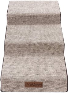 Welsti Schody dla psa Welsti 50 cm 3 pochylne stopnie beżowo-brązowe do 15 kg 4