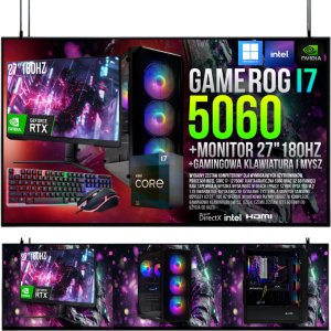 Komputer Adronix PC Gamer Exper I7 32GB DDR4 1TB SSD RTX 5060 Monitor 27' 180Hz 2