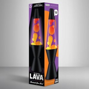 Usorteret Lava® Lampa Pomarańczowy/Fioletowy Czarna podstawa 37cm 3