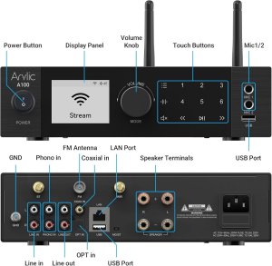 Arylic Arylic A100 - Wielofunkcyjny wzmacniacz stereo 2
