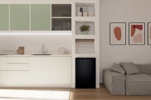 Lodówka Candy City Mini Fridge 300 114 L wysokość 85 cm czarny - Ledusskapis CNOQ2S58EB (8059019103662) 11