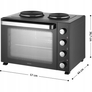Mini piekarnik Sencor SEO 4800BK Mini piekarnik z 2 elementami grzejnymi 48L 3500W SEO 4800BK (8590669395965) 3