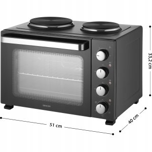 Mini piekarnik Sencor SEO 3500BK Mini piec z 2 elementami grzejnymi 35L 3200W SEO 3500BK (8590669395958) 3