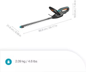 Gardena Gardena 14734-55 urządzenie elektryczne do strzyżenia żywopłotów Podwójne ostrze 124 W 2,09 kg 6