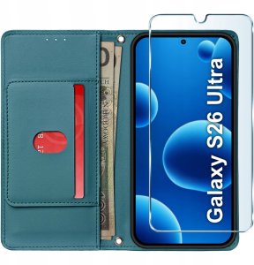 krainaGSM ETUI z klapką do Samsung S26 Ultra Zamykane Magnetyczne + SZKŁO 9H 4