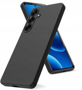 krainaGSM Etui do Samsung S26 Matowe Czarne Silikon Slim 2 SZTUKI SZKŁO 2