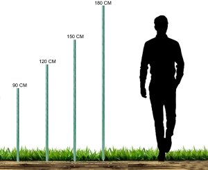 GardenPlus GardenPlus Tyczki do roślin powlekane zielone metalowe 10 szt. 16/180 cm 10