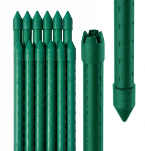 GardenPlus GardenPlus Tyczki do roślin powlekane zielone metalowe 10 szt. 11/90 cm 9