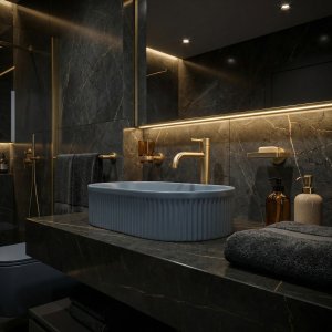 Umywalka Rea Umywalka nablatowa Rea Vanda Blueberry Matt 5