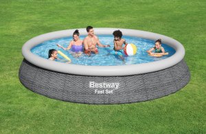 Bestway Bestway Fast Set 57313 basen zewnętrzny naziemny Basen ramowy W kształcie okręgu 9677 l Szary 7