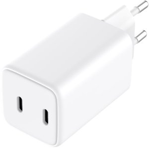 Ładowarka LMP USB-C GaN Dual Power Adapter 65W, QC 3.0 & PD, for all iPhone, iPad and other USB-C devices, variable charging power (max. 65W), 2 USB-C port, white 4