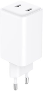 Ładowarka LMP USB-C GaN Dual Power Adapter 65W, QC 3.0 & PD, for all iPhone, iPad and other USB-C devices, variable charging power (max. 65W), 2 USB-C port, white 5