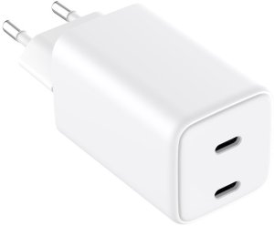 Ładowarka LMP USB-C GaN Dual Power Adapter 65W, QC 3.0 & PD, for all iPhone, iPad and other USB-C devices, variable charging power (max. 65W), 2 USB-C port, white 6