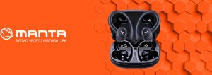 Słuchawki Manta Słuchawki bezprzewodowe TWS douszne sportowe Manta RYTMO Sport 2 MATWS012BK Czarne 2