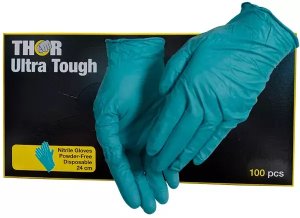 Thor Disposable glove, THOR Ultra Tough, XL, green, nitrile, powder-free - (100 pcs.) 2