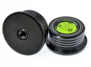 Gramofon Docisk płyt winylowych gramofonowy stabilizator winyli aluminiowy CZARNY 2