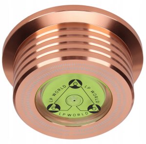 Gramofon Docisk płyt winylowych gramofonowy stabilizator aluminiowy kolor MIEDZIANY 2