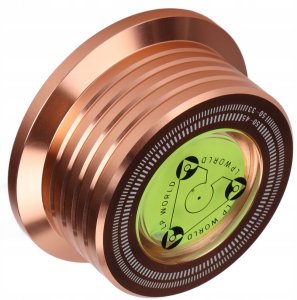 Gramofon Docisk płyt winylowych gramofonowy stabilizator aluminiowy kolor MIEDZIANY 3