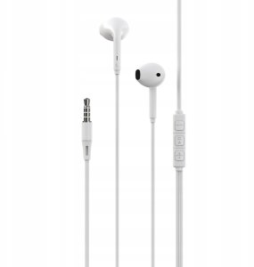 Słuchawki Devia słuchawki przewodowe Kintone A3 jack 3,5mm douszne białe 3