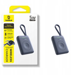 Ładowarka Baseus EnerFill FW11 Przenośna Ładowarka Bezprzewodowa do Apple Watch z Wbudowanym Kablem 5W Czarny 12