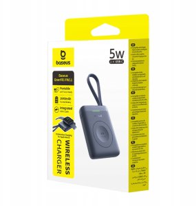 Ładowarka Baseus EnerFill FW11 Przenośna Ładowarka Bezprzewodowa do Apple Watch z Wbudowanym Kablem 5W Czarny 13