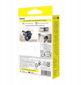 Ładowarka Baseus EnerFill FW11 Przenośna Ładowarka Bezprzewodowa do Apple Watch z Wbudowanym Kablem 5W Czarny 14