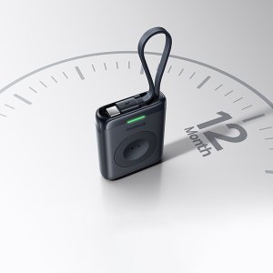 Ładowarka Baseus EnerFill FW11 Przenośna Ładowarka Bezprzewodowa do Apple Watch z Wbudowanym Kablem 5W Czarny 5