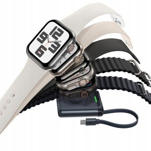 Ładowarka Baseus EnerFill FW11 Przenośna Ładowarka Bezprzewodowa do Apple Watch z Wbudowanym Kablem 5W Czarny 7