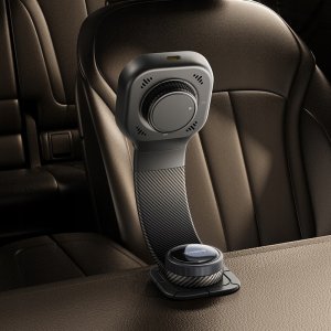 Baseus PrimeTrip C03Pro Uchwyt samochodowy magnetyczny z bezprzewodowym ładowaniem naklejany czarny 3