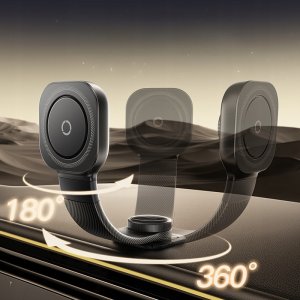 Baseus PrimeTrip C03Pro Uchwyt samochodowy magnetyczny z bezprzewodowym ładowaniem naklejany czarny 6