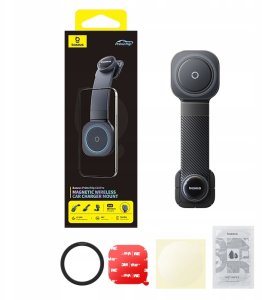 Baseus PrimeTrip C03Pro Uchwyt samochodowy magnetyczny z bezprzewodowym ładowaniem naklejany czarny 9