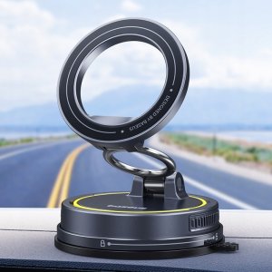 Baseus PrimeTrip VC2 Flex Magnetyczny Uchwyt Samochodowy z Przyssawką Czarny 2