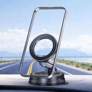 Baseus PrimeTrip VC2 Flex Magnetyczny Uchwyt Samochodowy z Przyssawką Czarny 3