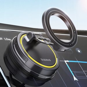 Baseus PrimeTrip VC2 Flex Magnetyczny Uchwyt Samochodowy z Przyssawką Czarny 4