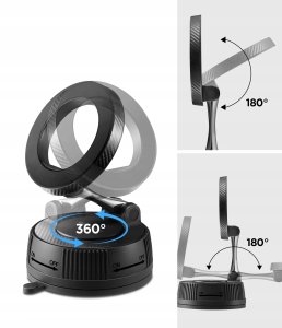 Spigen SPIGEN MFT36 VACUUMLOCK MAGNETIC MAGSAFE DASHBOARD CAR MOUNT BLACK 7